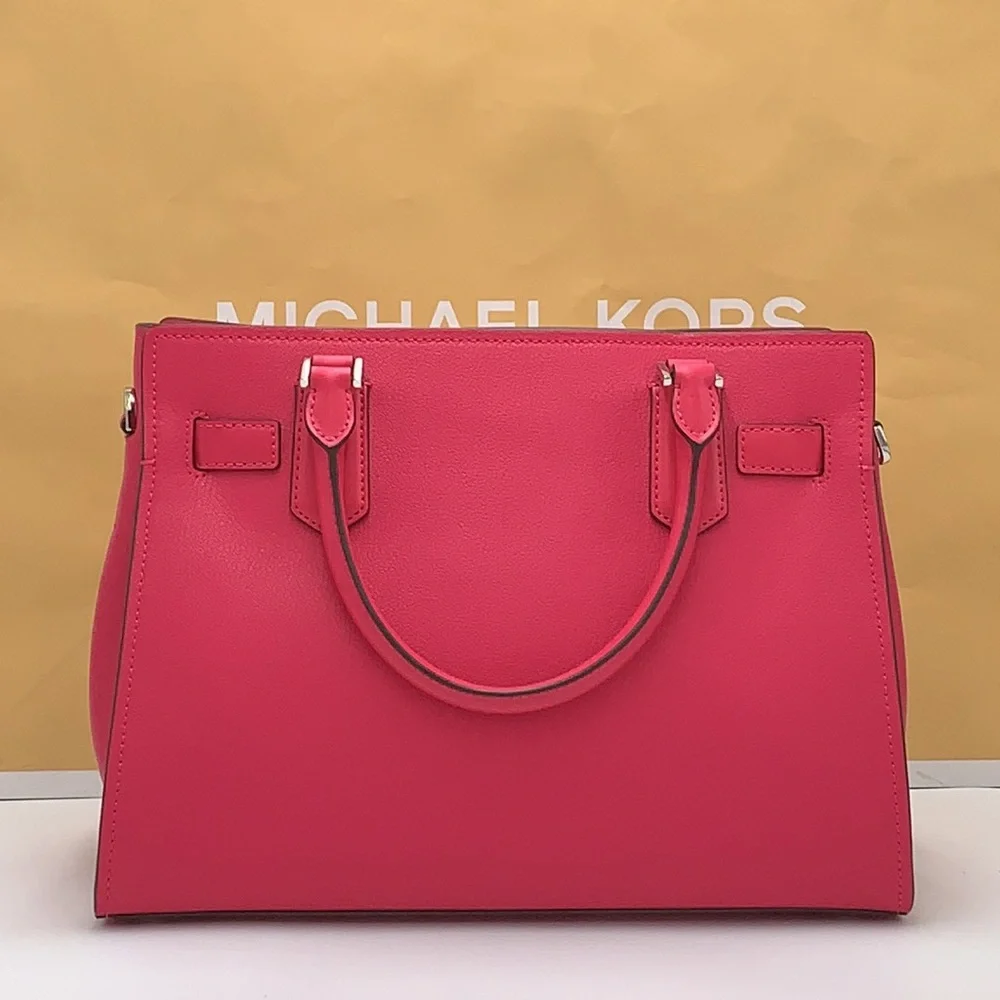 MICHAEL KORS HAMILTON MEDIUM SATCHEL   COLOR: Electric Pink  NWT - Picture 7 of 16